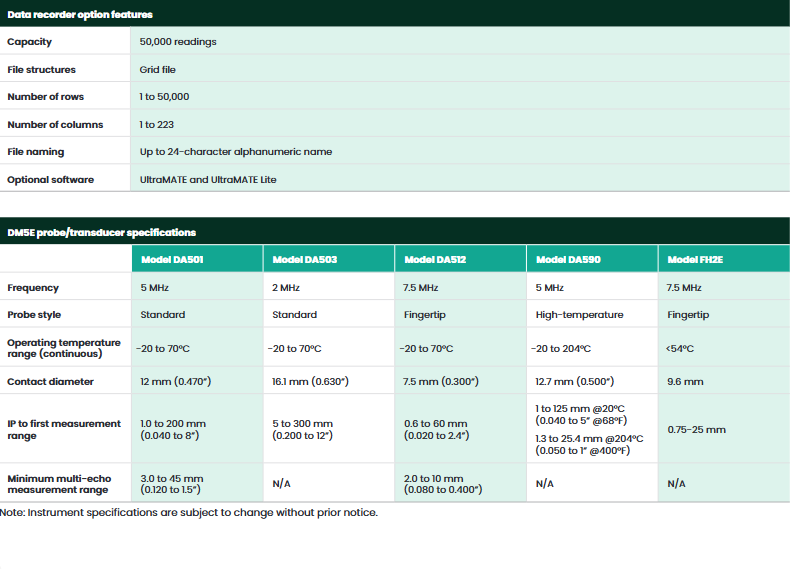 DM5E Corrosion Thickness Gauges